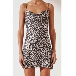Shona Joy NWT Cowl Neck Animal Print Dress